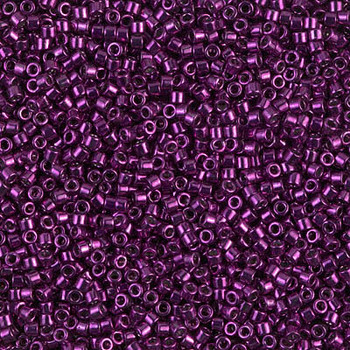 Delicas Size 11 Miyuki Seed Beads -- 463 Galvanized Dyed Dark Fuchsia