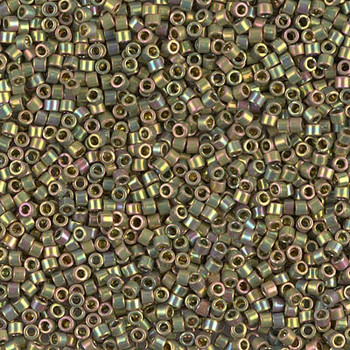 Delicas Size 11 Miyuki Seed Beads -- 508 Green Gold AB