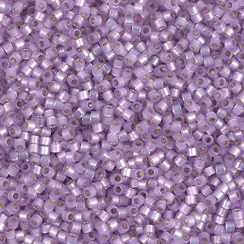 Delicas Size 11 Miyuki Seed Beads -- 629 Dyed Lavender Alabaster / Silver Lined