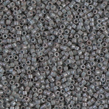 Delicas Size 11 Miyuki Seed Beads -- 652 Dyed Opaque Grey