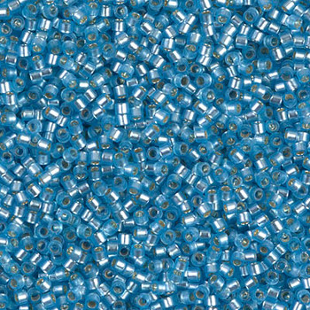 Delicas Size 11 Miyuki Seed Beads -- 692 Sky Blue Semi Matte / Silver Lined