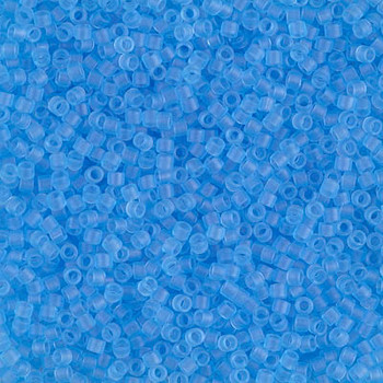 Delicas Size 11 Miyuki Seed Beads -- 747 Transparent Light Blue Matte