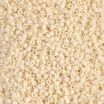 Delicas Size 11 Miyuki Seed Beads -- 762 Opaque Cream Matte