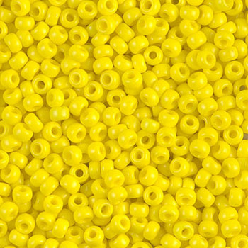 Size 8 Miyuki Seed Beads -- 404 Opaque Yellow