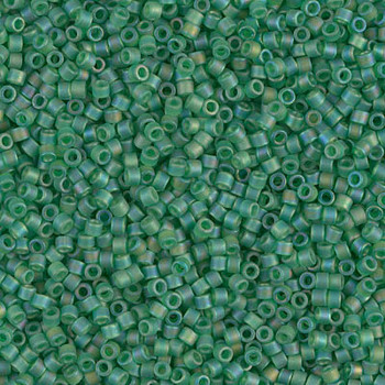 Delicas Size 11 Miyuki Seed Beads -- 858 Light Green AB Matte