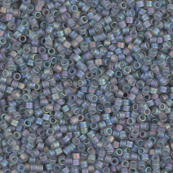 Delicas Size 11 Miyuki Seed Beads -- 863 Matte Grey AB