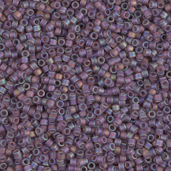 Delicas Size 11 Miyuki Seed Beads -- 869 Transparent Mauve AB Matte