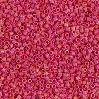 Delicas Size 11 Miyuki Seed Beads -- 874 Matte Opaque Maroon AB