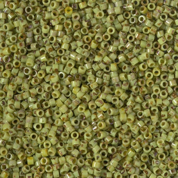 Delicas Size 11 Miyuki Seed Beads -- 2265 Picasso Chartreuse