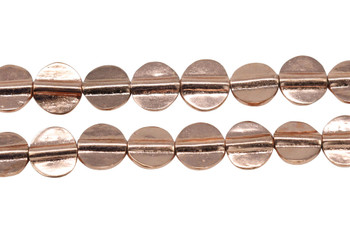 Rose Gold Plated Brass 11mm Flat Round