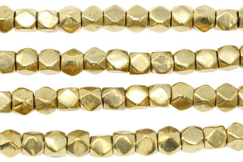 Brass 7mm Faceted Cube