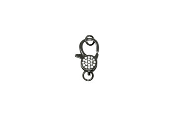 Gunmetal 18x10mm Micro Pave Lobster Clasp