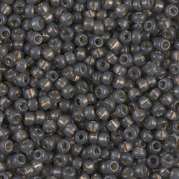 Size 8 Miyuki Seed Beads -- 4251 Duracoat Dark Charcoal / Silver Lined