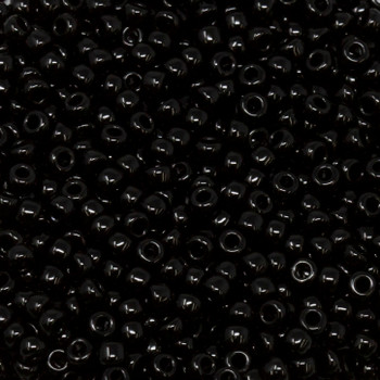 Size 8 Miyuki Seed Beads -- 401 Opaque Black