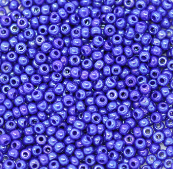 Size 8 Miyuki Seed Beads -- 460L Opaque Blue Iris