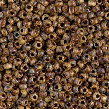 Size 8 Miyuki Seed Beads -- 4517 Picasso Brown