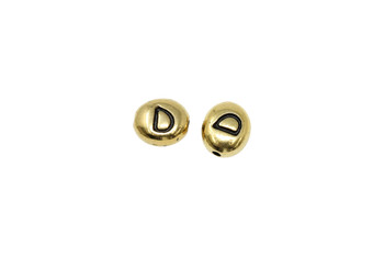 D Alphabet Bead - Gold Plated