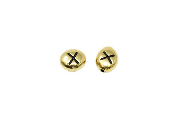 X Alphabet Bead - Gold Plated