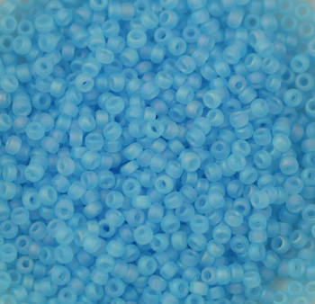 Size 11 Miyuki Seed Beads -- 148FR Transparent Light Blue AB Matte