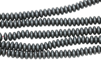 Hematite Matte 3x6mm Rondelle