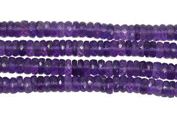 Amethyst Polished 5mm Faceted Tire