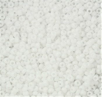 Size 11 Miyuki Seed Beads -- 402 Opaque White