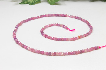 Ruby Polished 2-3mm Faceted Rondelle