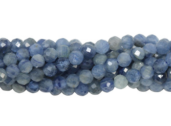 Kyanite Polished 3mm Faceted Round - Light Blue