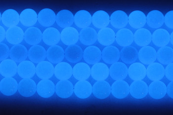 Blue Aragonite Polished 10mm Round - Glow in the Dark