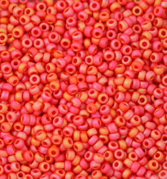 Size 11 Miyuki Seed Beads -- 407FR Red AB Matte