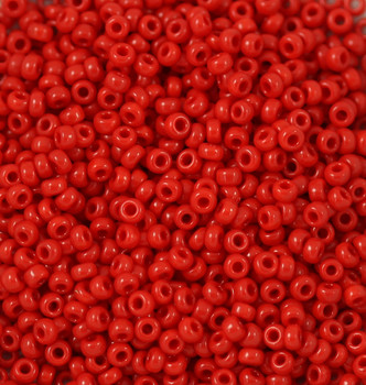 Size 11 Miyuki Seed Beads -- 408 Opaque Dark Red