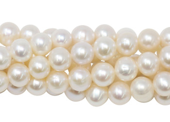 White Freshwater Pearls 7-8mm Semi Round