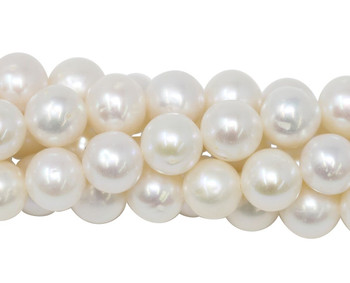 White Freshwater Pearls 8-9mm Semi Round