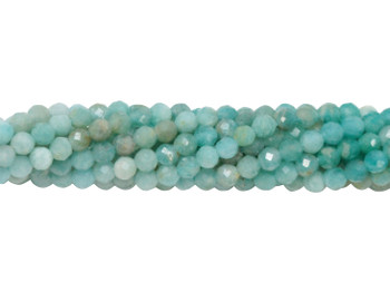 Amazonite Ombre Polished 2mm Faceted Round
