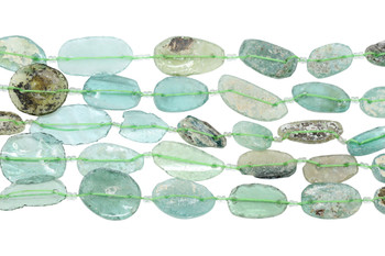 Roman Glass Natural 18-32mm Oval