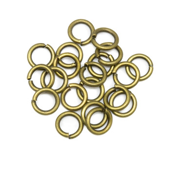 Antique Brass 6mm Round 18 Gauge OPEN Jump Rings - 20 Pieces