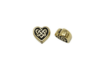 Celtic Heart Bead - Gold Plated