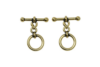 Medium 1/2" Anna Toggle Bar and Eye - Gold Plated