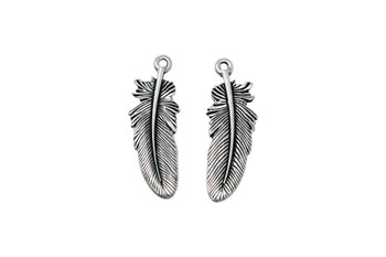 Large Feather - Silver Plated