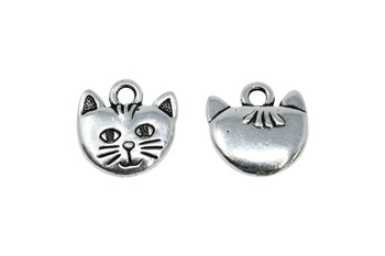 Whiskers Charm - Silver Plated