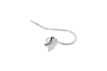 Sterling Silver Ginkgo Leaf Earring Wires - Sold as a Pair