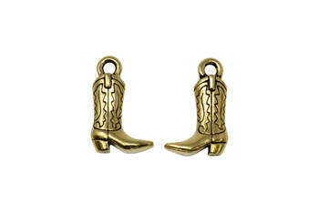 Western Boot - Gold Plated