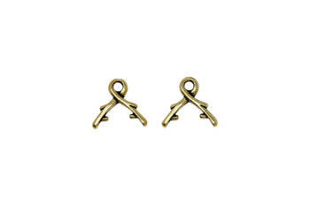 6mm Vine Pinch Briolette Bail - Gold Plated