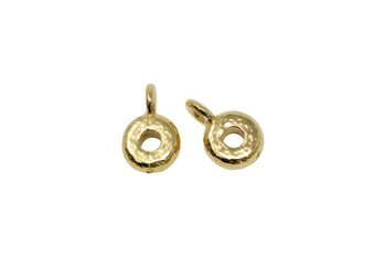 Hammered Spacer Bail - Gold Plated