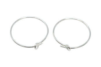 Sterling Silver 15mm Beading Earring Hoops - Sold as a Pair