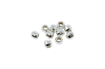 Sterling Silver Polished 2.5mm Mirror Beads - 10 Pieces