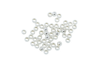 Sterling Silver Polished 1.8mm Round Beads - 50 Pieces