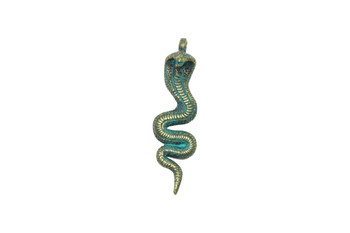 Patina Brass 12x50mm Cobra Pendant