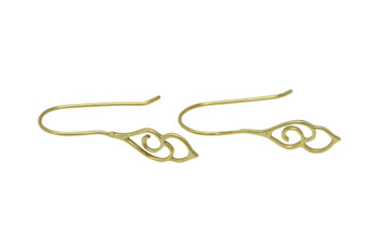 14K Gold over Sterling Silver Cloud Earring Wires - Sold as a Pair