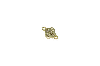 Gold Quatrefoil 8mm Micro Pave Connector